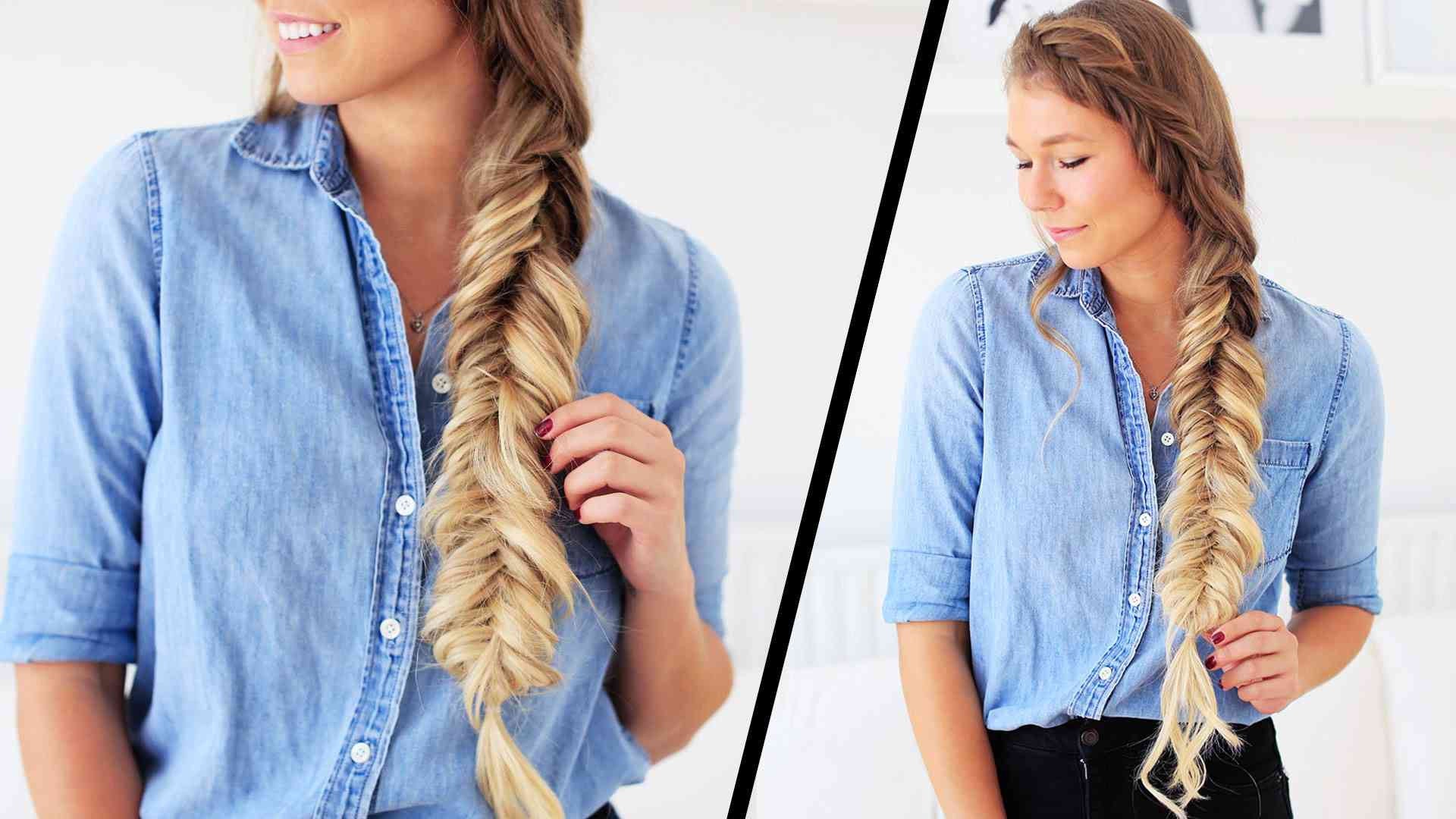 French Fishtail Braid: How To French Fishtail Your Own Hair - Luxy