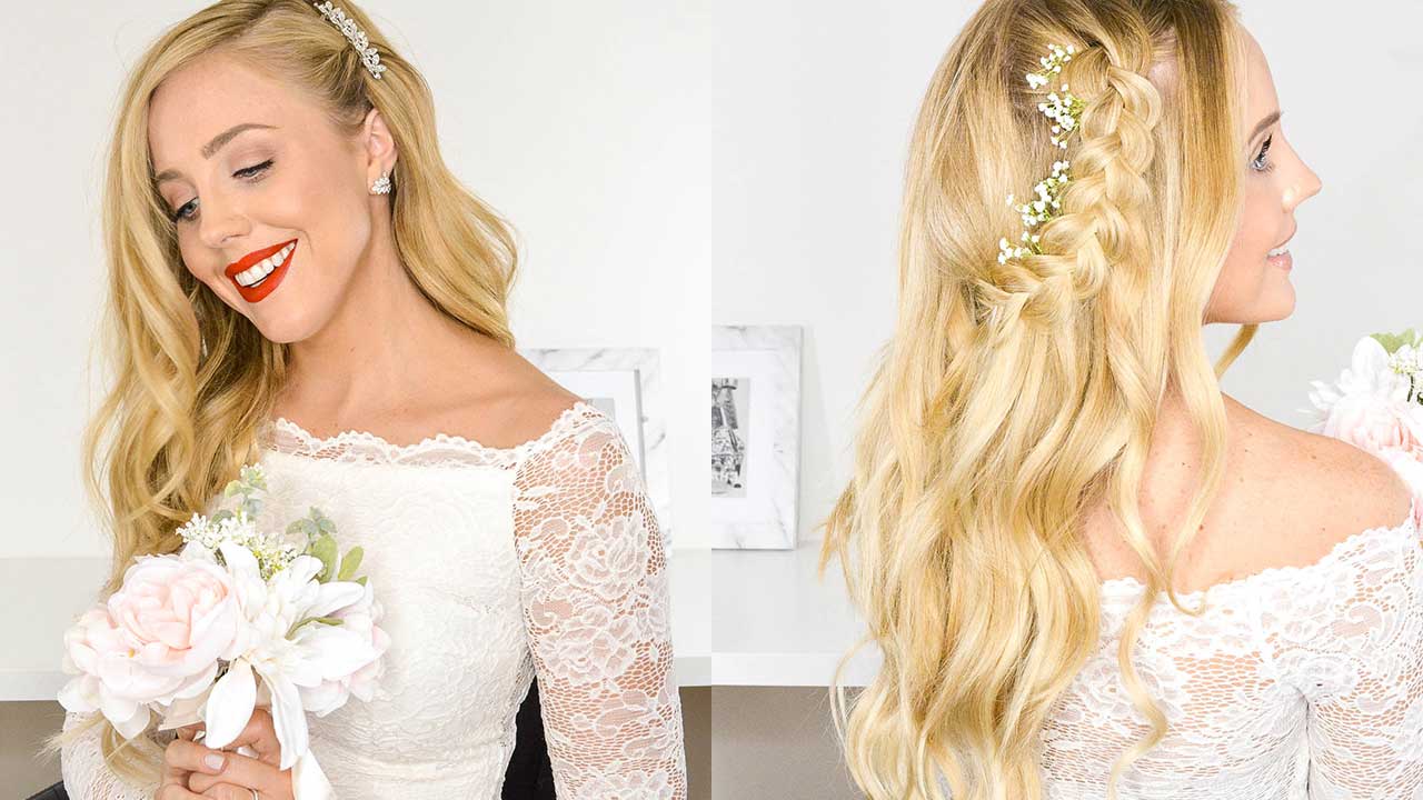 San Diego Bridal & Braids | clean and classic half up half down bridal  hairstyle — your most requested wedding hairstyle but with a more simple  twist. NO EXTENSIO... | Instagram