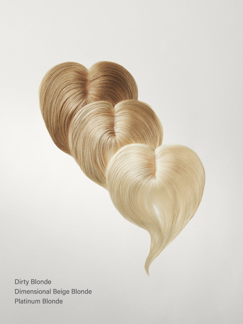 Dimensional Beige Blonde Clip-In Curtain Bangs