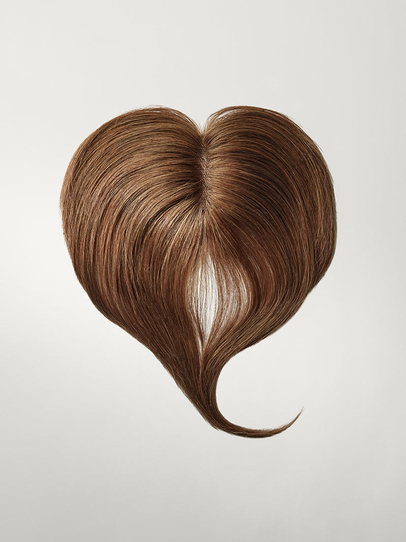 Chestnut Brown Clip-In Curtain Bangs