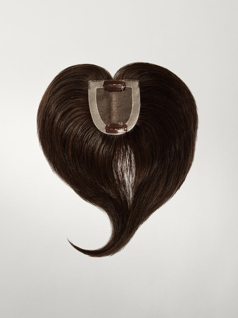 Dark Brown Clip-In Curtain Bangs