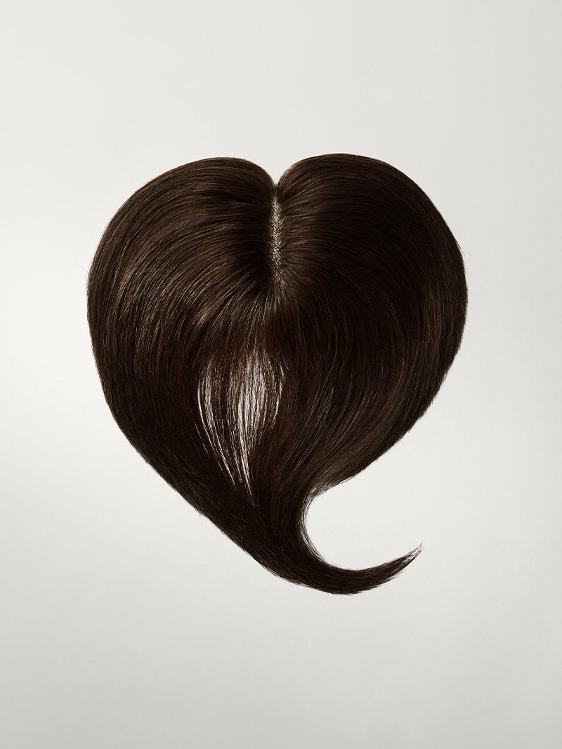 Dark Brown Clip-In Curtain Bangs