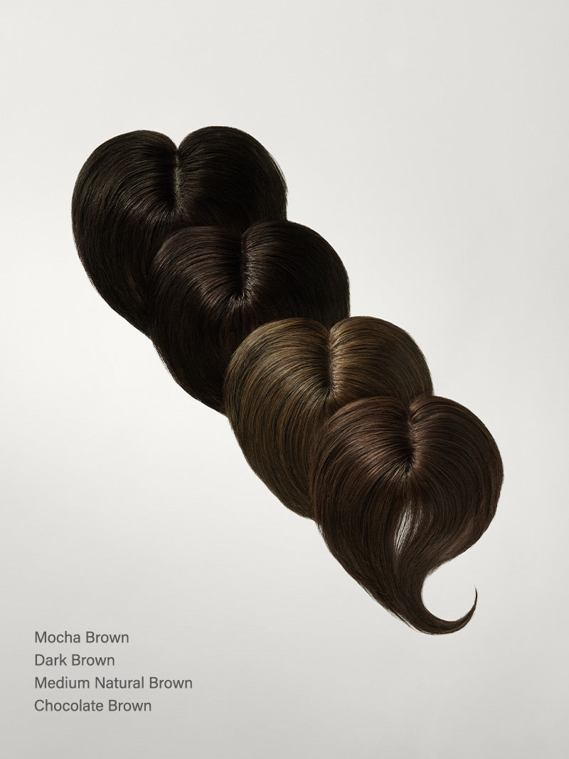 Chocolate Brown Clip-In Curtain Bangs