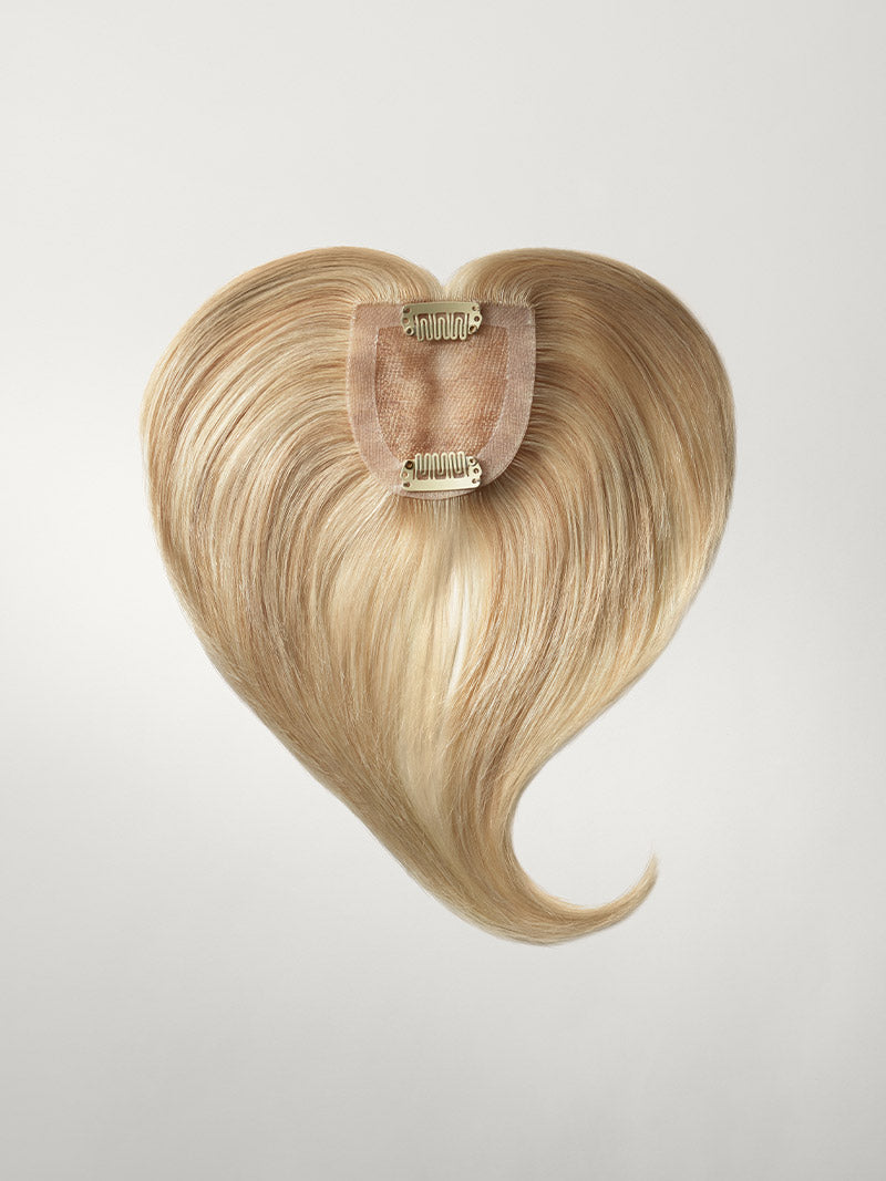 Dimensional Beige Blonde Clip-In Curtain Bangs