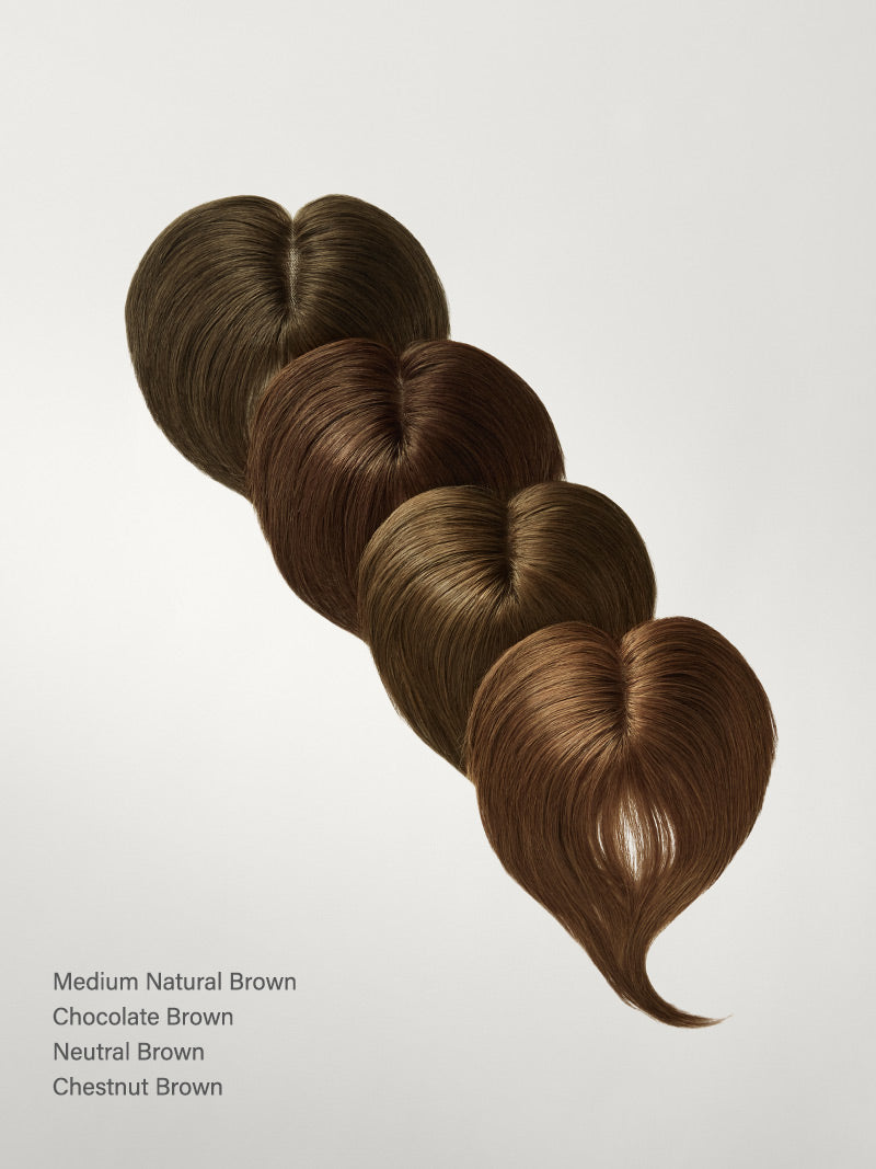 Chestnut Brown Clip-In Curtain Bangs