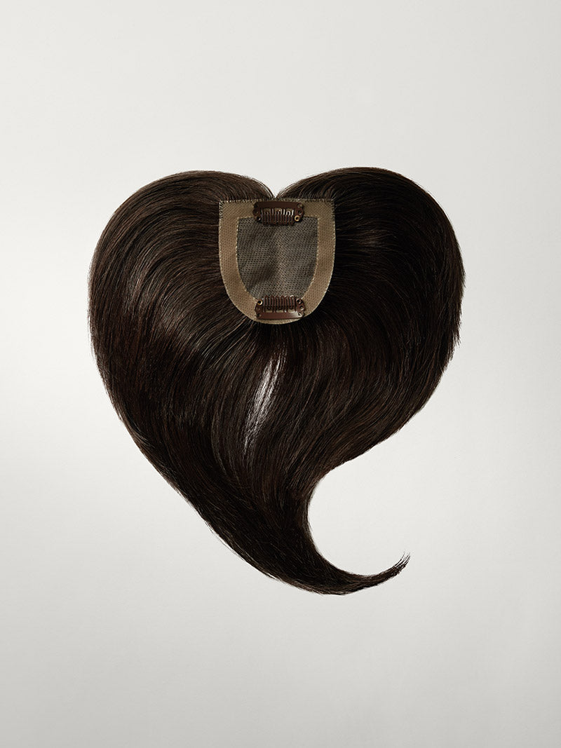 Mocha Brown Clip-In Curtain Bangs