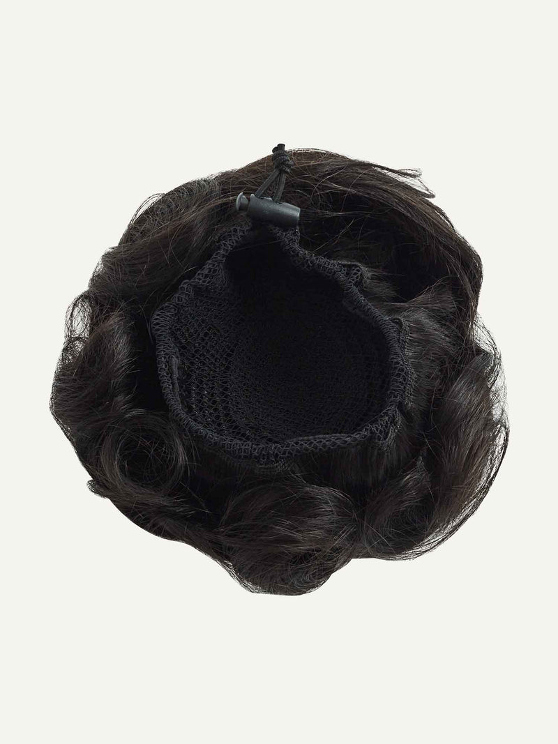 Off Black Clip-In Bun