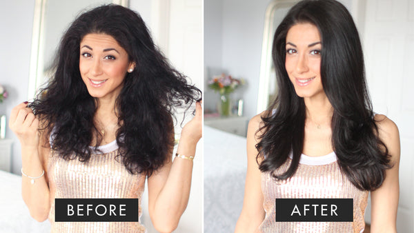 Frizzy Hair Blowout Routine + How To Blend Hair Extensions With Layere